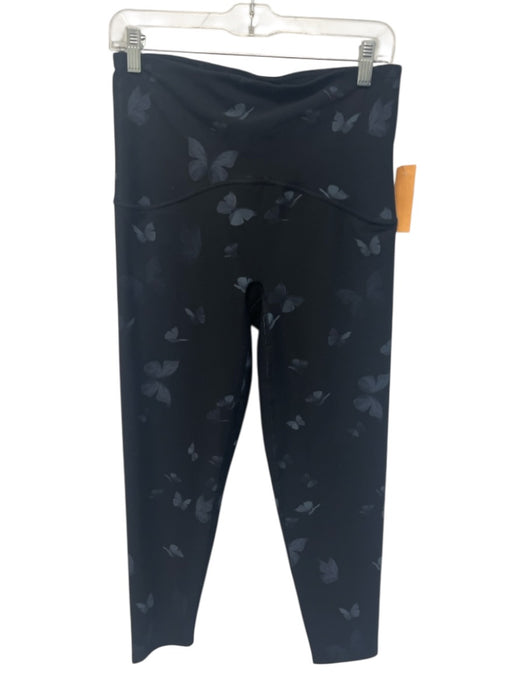 Spanx Size L Black Nylon & Elastane Butterfly Applique Pattern Leggings Black / L