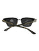 Gucci Black Rectangle frames Gucci Stripe gold accent Sunglasses Black