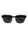 Gucci Black Rectangle frames Gucci Stripe gold accent Sunglasses Black