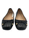 Tory Burch Shoe Size 38.5 Black Leather Ballet Flat Bow Detail Charm Shoes Black / 38.5