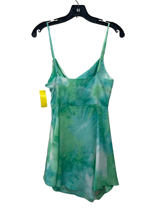 4SI3NNA Size S Green Polyester Sleeveless Tye Dye Dress Green / S