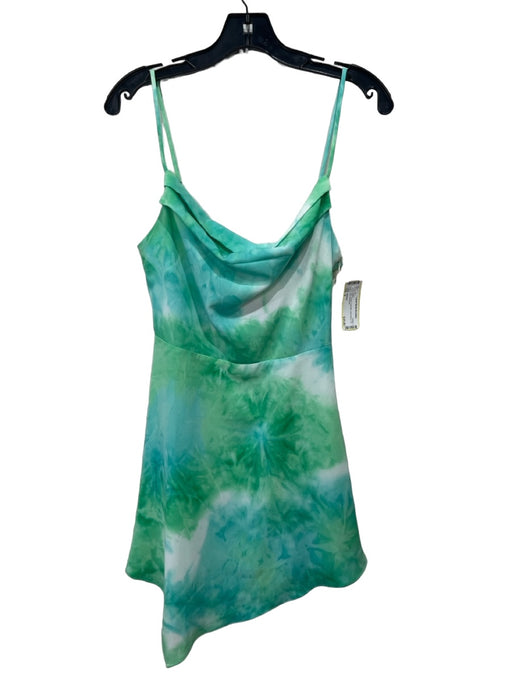 4SI3NNA Size S Green Polyester Sleeveless Tye Dye Dress Green / S