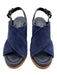 Vince Shoe Size 5 Navy Blue Suede Criss Cross Gunmetal Hardware Sandals Navy Blue / 5