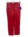 Pistola Size 24 Red Polyurethane Pleather High Rise Straight Leg Pants Red / 24