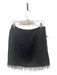 R&B Size M Black Polyester Shimmer Textured Above knee Side Zip Skirt Black / M