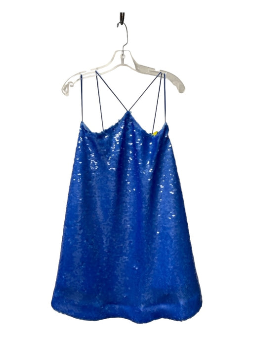 Alexis Size XS Colbalt Blue Polyester All Over Sequins Spaghetti Strap Dress Colbalt Blue / XS