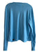 Aviator Nation Size XL Sky Blue Cotton Blend Long Sleeve Round Neck Cropped Top Sky Blue / XL
