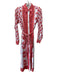 Bella Tu Size XS Pink, Orange, White Cotton Long Sleeve block print floral Dress Pink, Orange, White / XS