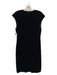 Trina Turk Size 6 Black Rayon Blend Back Zip Velvet Accents Cap Sleeve Dress Black / 6