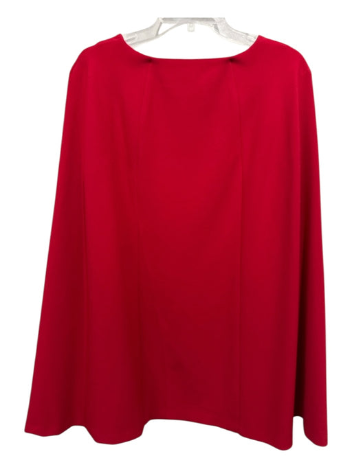 Trina Turk Size 4 Red Polyester Blend Sleeveless Cape Side Zip Dress Red / 4