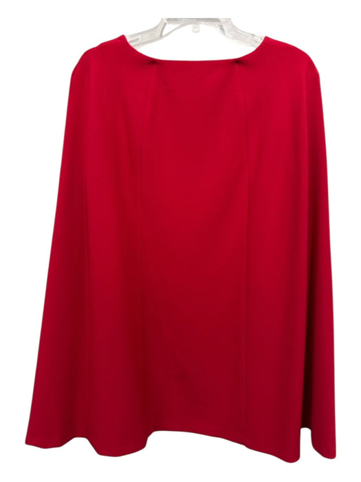 Trina Turk Size 4 Red Polyester Blend Sleeveless Cape Side Zip Dress Red / 4