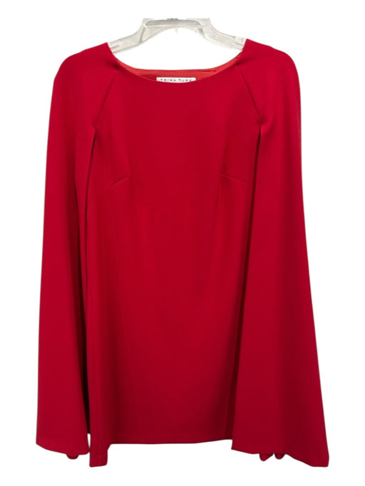 Trina Turk Size 4 Red Polyester Blend Sleeveless Cape Side Zip Dress Red / 4