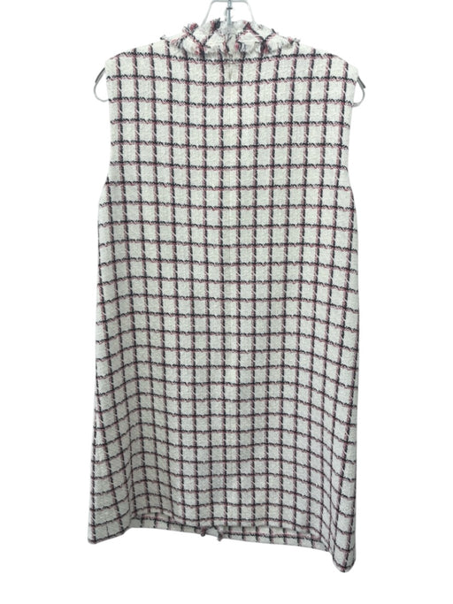 Veronica Beard Size 10 Cream & Multi Cotton & Polyester Button Detail Dress Cream & Multi / 10