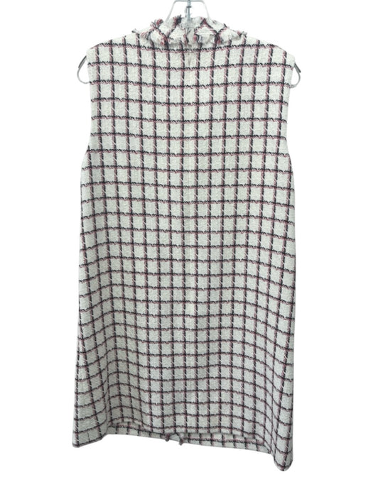 Veronica Beard Size 10 Cream & Multi Cotton & Polyester Button Detail Dress Cream & Multi / 10