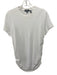 Theory Size M White Pima Cotton Ruched Short Sleeve Top White / M