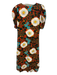 Rhode Size 2 white orange yellow black & blue Polyester V Neck Midi Jeans white orange yellow black & blue / 2