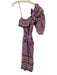 Sea New York Size S Purple Print Cotton Ruffle Trim One Sleeve Sash Midi Dress Purple Print / S
