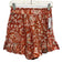 Ulla Johnson Size 2 Orange & cream Cotton Floral Sleeveless Ruffles Short Set Orange & cream / 2