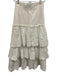 Alexis Size XS White Cotton Blend Eyelet Midi Skirt White / XS