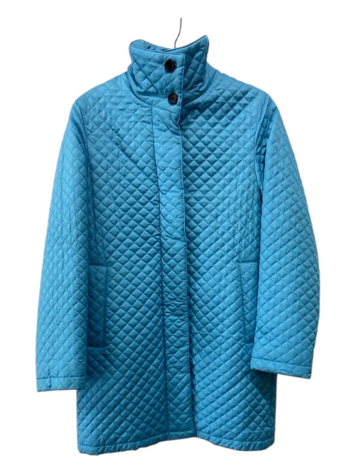 Burberry London Size XS Blue Polyester Diamond Quilted Hidden buttons Jacket Blue / XS