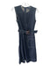 Polo Ralph Lauren Size 2 Dark Wash Cotton Denim Sleeveless Belted Back Zip Dress Dark Wash / 2