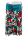 Missoni Size 6 White, Green, Red COTTON & LINEN floral print Sheer Belt Skirt White, Green, Red / 6