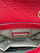 Mario Vaentino Spa Red Leather Pebbled Gold Hardware Chain Crossbody Bag Red / XS