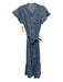 Rails Size XS Light Wash Lyocell & Rayon Denim Short Sleeve Button Up Mid Dress Light Wash / XS