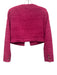 Shoshanna Size 0 Hot pink Polyester Tweed Hook & Eye Front Cropped Jacket Hot pink / 0