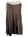 J. Crew Size S Brown Polyester Elastic Waistband Accordion Pleat A Line Skirt Brown / S