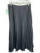 J. Crew Size S Black Polyester Elastic Waistband Accordion Pleat A Line Skirt Black / S