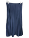 J. Crew Size S Navy Blue Polyester Elastic Waistband Accordion Pleat Midi Skirt Navy Blue / S