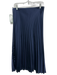 J. Crew Size S Navy Blue Polyester Elastic Waistband Accordion Pleat Midi Skirt Navy Blue / S