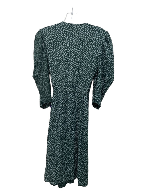 See By Chloe Size 36 Green & White Viscose Wrap Ditsy Floral 1/2 sleeve Dress Green & White / 36