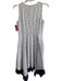 Donna Karan Size 8 Navy & white Cotton Sleeveless Polka Dot Zip Up Dress Navy & white / 8