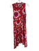 Maeve by ANTHROPOLGIE Size S Red & Multi Rayon Sleeveless Floral high neck Dress Red & Multi / S