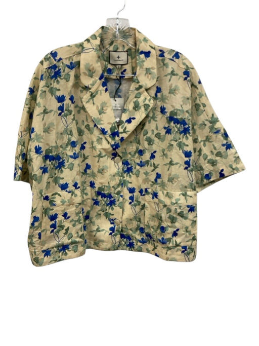 Tuckernuck Size M Yellow, blue & green Linen & Cotton Floral Short Set Yellow, blue & green / M