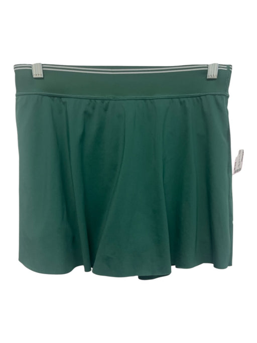 Athleta Size M Green & White Stripe Trim Athletic Mini Shorts Inc Skirt Green & White / M