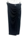 Reformation Size L Black Tencel Lyocell Stretch Gathered Side Slit Midi Skirt Black / L