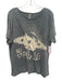 Magnolia Pearl Size Est L Gray & Beige Cotton Short Sleeve Distressed Top Gray & Beige / Est L