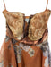Geisha Designs Size M Orange, Brown & Multi Polyester & Rayon Floral Padded Gown Orange, Brown & Multi / M