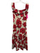 Hyacinth House Size M White, Red & Black Cotton Floral Ruffle Straps Maxi Dress White, Red & Black / M