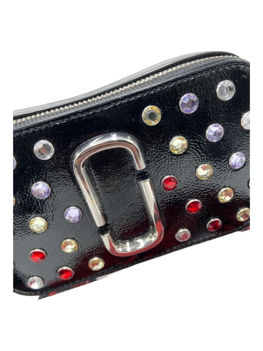 Marc Jacobs Black, Red, White Patent Leather Rhinestone Shoulder Strap Bag Black, Red, White / Small