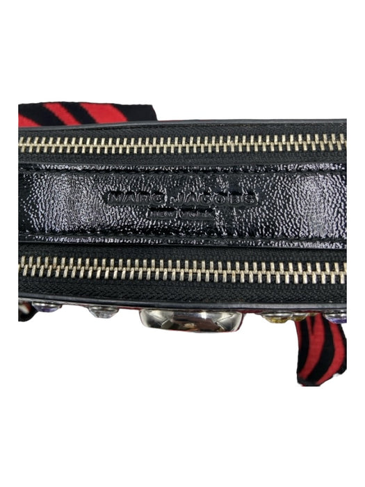 Marc Jacobs Black, Red, White Patent Leather Rhinestone Shoulder Strap Bag Black, Red, White / Small