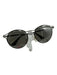 Prada AS IS - Scratched Silver Metal Round Gray Tint Sunglasses