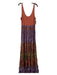 By Anthropologie Size Large Rust & mutli No Fabric Tag Sleeveless Tiered Dress Rust & mutli / Large