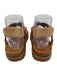 Sorel Shoe Size 6 Brown & Tan Leather Velcro Strap Strappy Open Toe Sandals Brown & Tan / 6