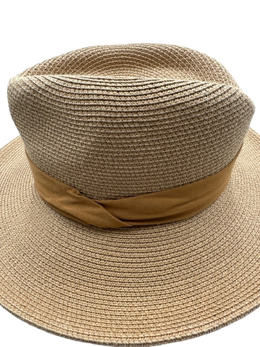 Furtalk Beige Paper Woven Teardrop sun hat Hat Beige / M