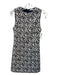 Alice + Olivia Size 2 Black & White Cotton & Nylon Sleeveless Floral Print Dress Black & White / 2