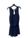 Alice & Olivia Size M Navy Silk Scoop Neck Sleeveless Keyhole Back Dress Navy / M